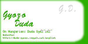 gyozo duda business card